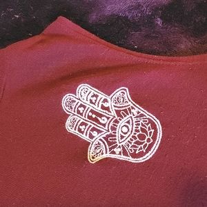 Yoga Hand Sleeveless Hoodie, Size S